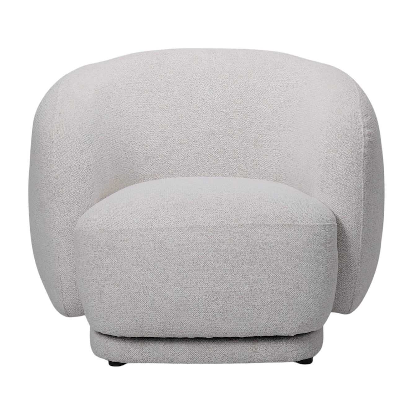 Aspen Swivel Armchair – White Milan Fabric – modern armchair by Interior Ave