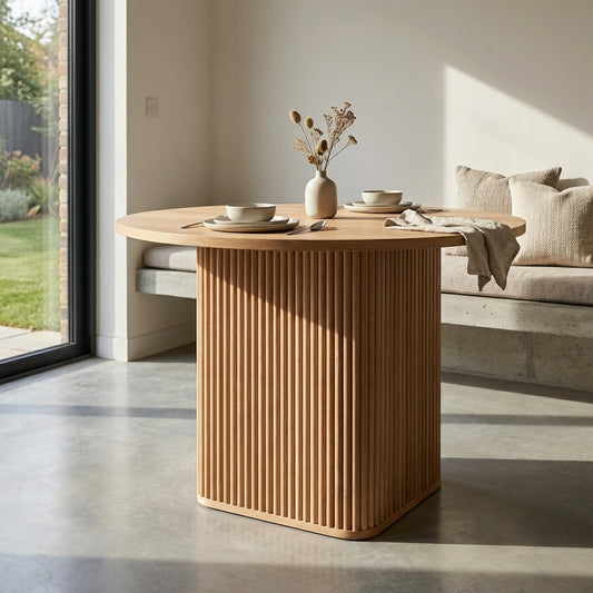 Rene Dining Table - Natural - 100cm - premium furniture by Interior Ave