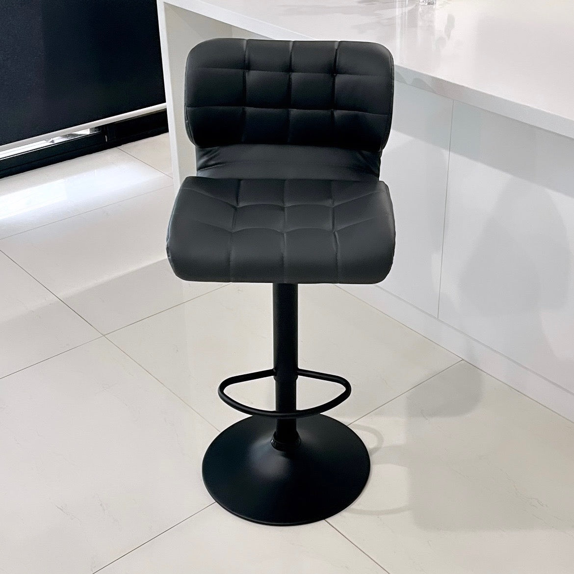 Byron Padded Bar Stool - Charcoal Grey - Set of Two