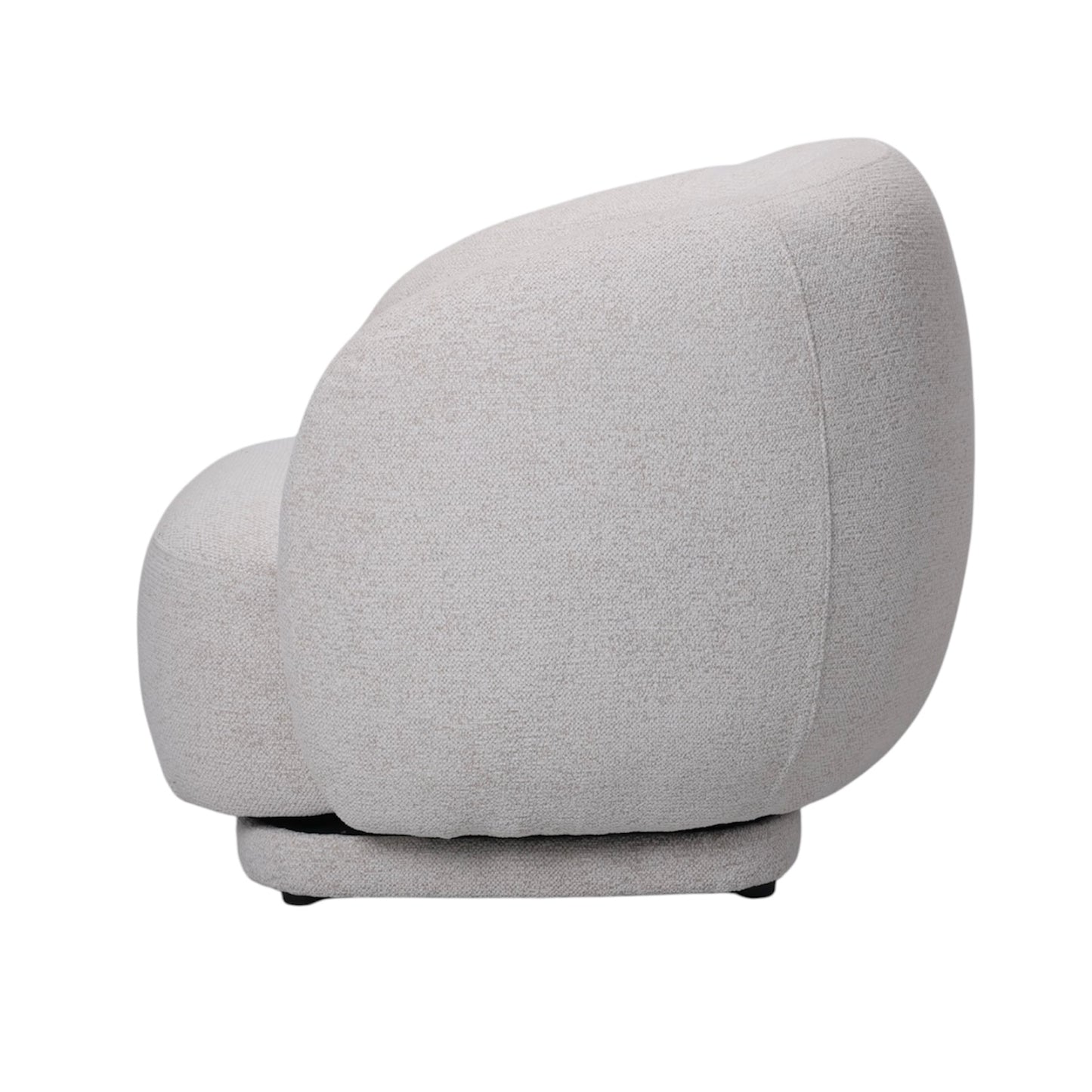 Aspen Swivel Armchair – White Milan Fabric – modern armchair by Interior Ave