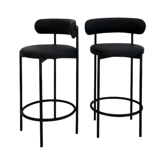 Onyx Round Bar Stool - Black – modern bar stool by Interior Ave
