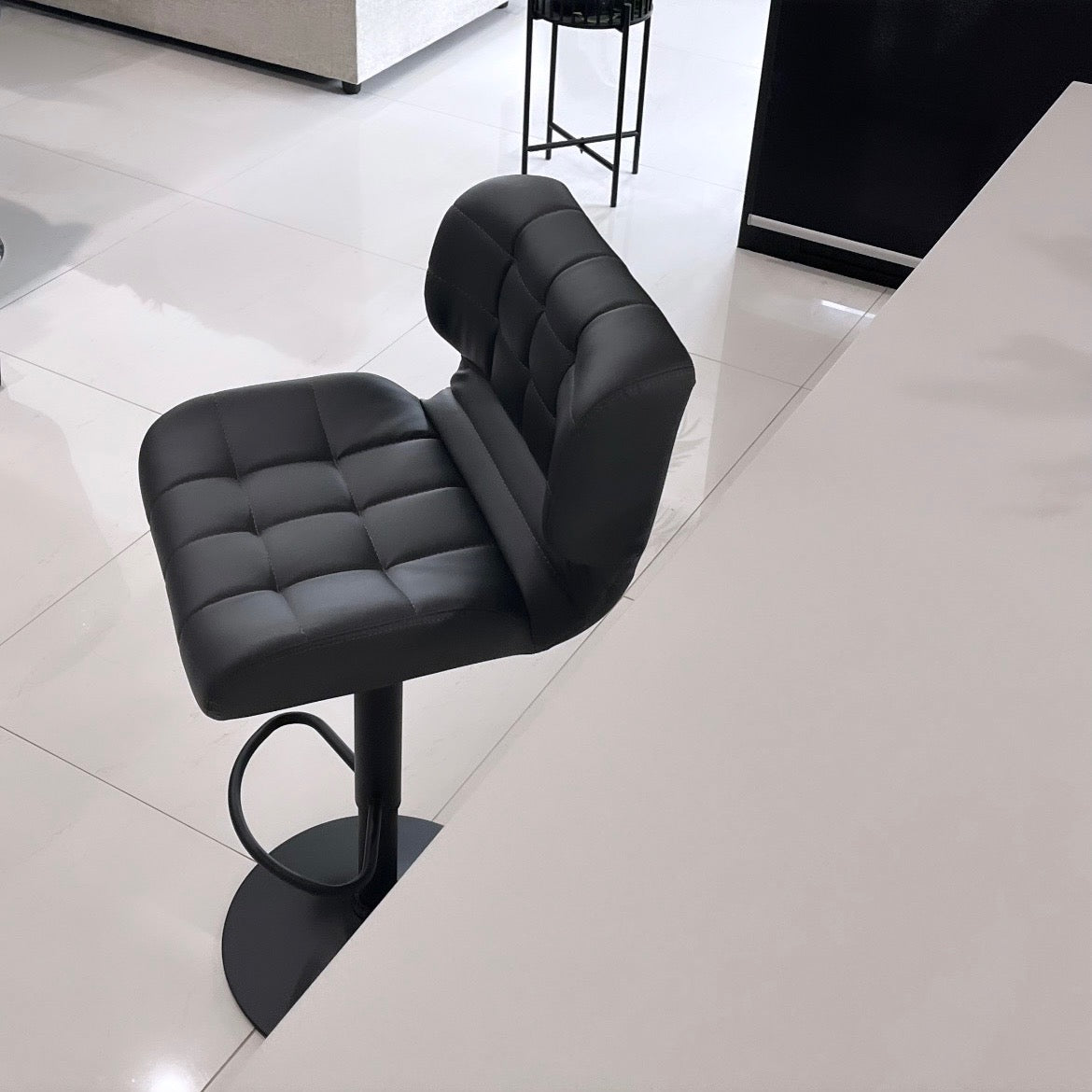 Byron Padded Bar Stool - Charcoal Grey - Set of Two