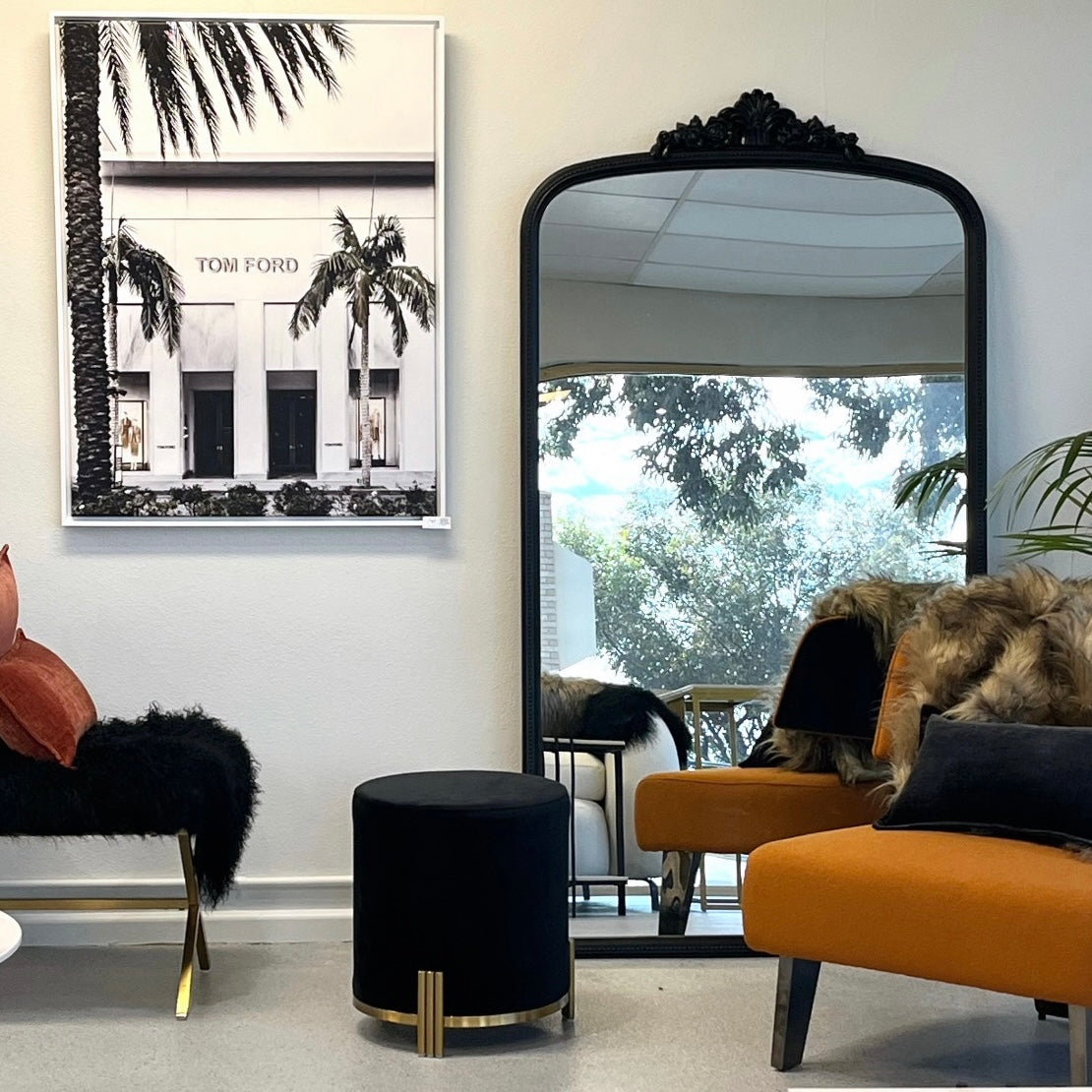 Black Oversized Statement Mirror
