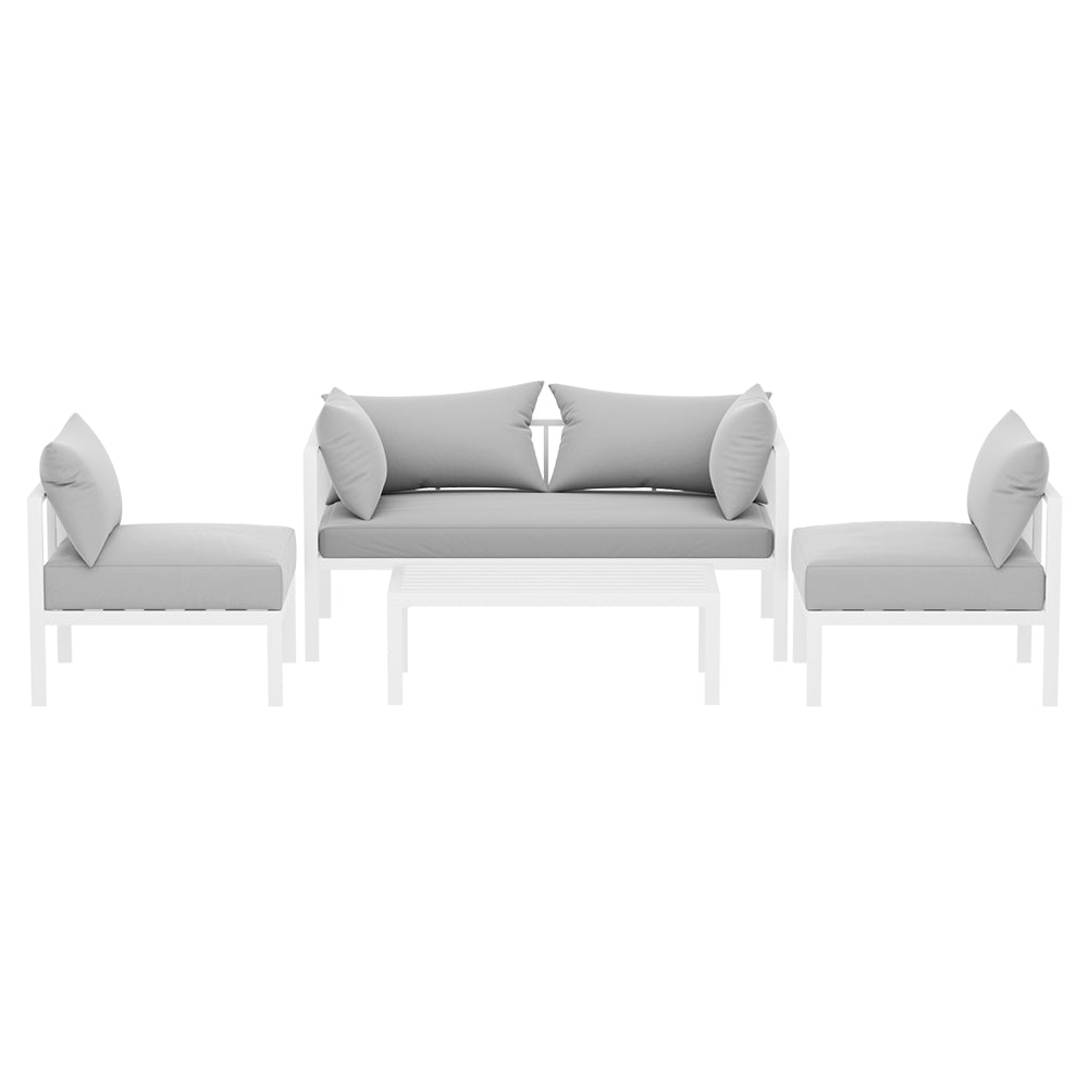Palm Cove 4 Seater Outdoor Sofa Set Aluminium Lounge Setting