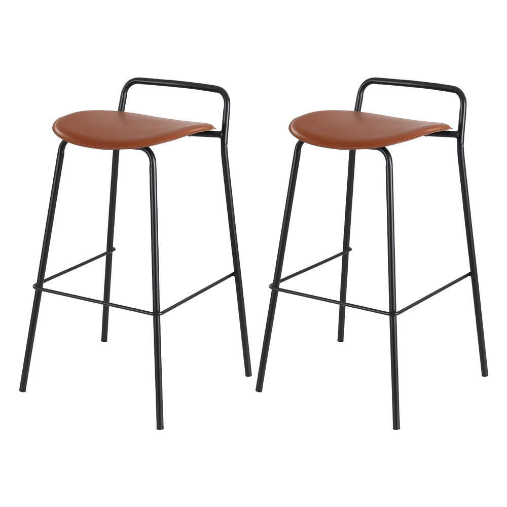 Safari Bar Stool - Brown - Set of Two