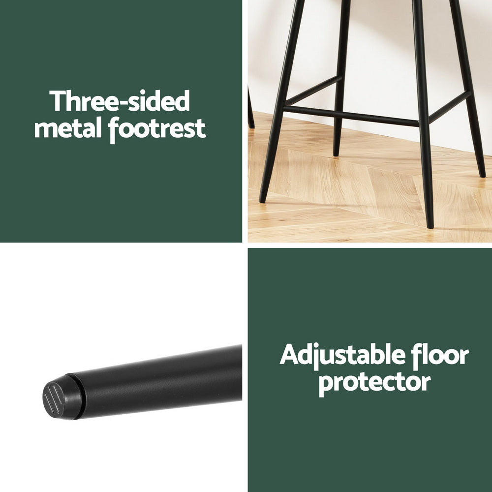 Verona Velvet Bar Stools – Emerald Green (Set of 2)