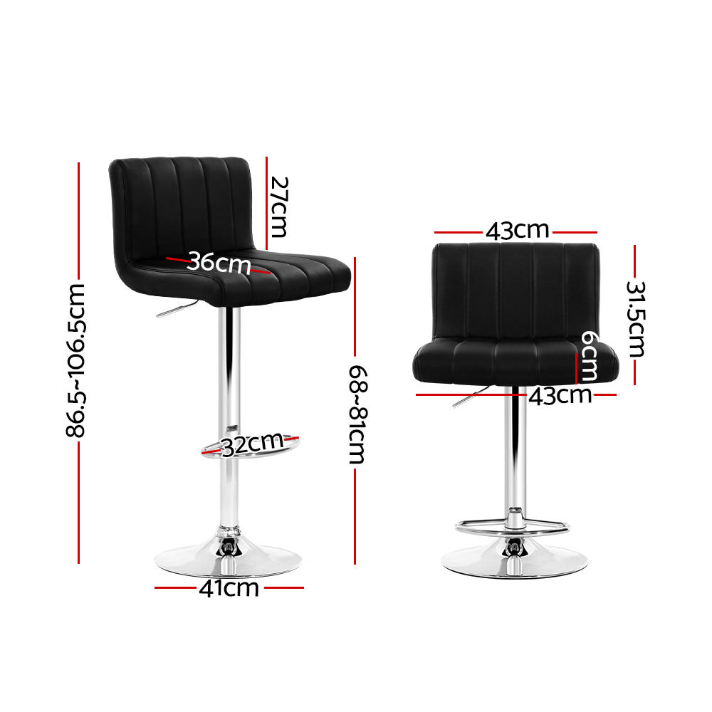 Imperial Bar Stool - Black - Set of Two