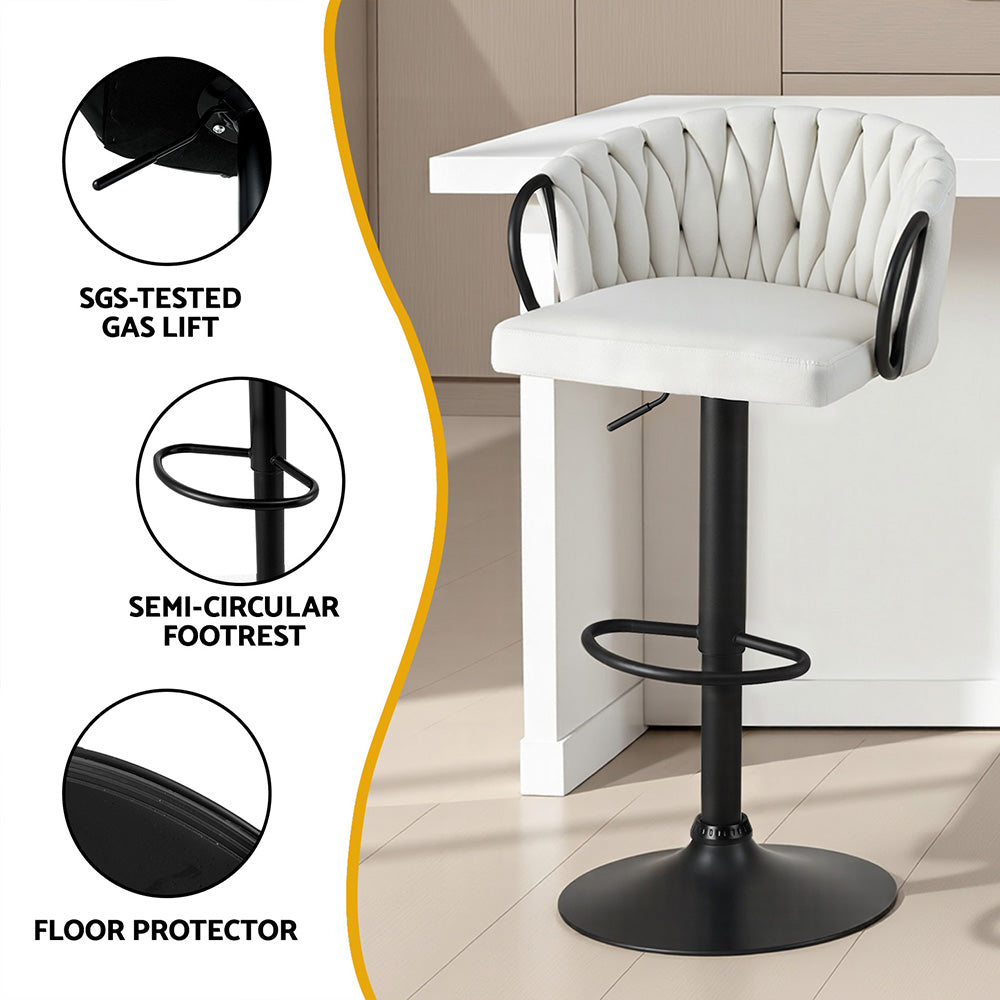 Sorelle Bar Stool - White Ivory