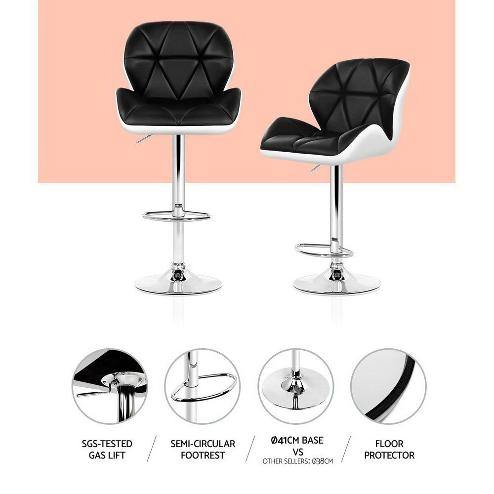 Top Deck Bar Stool - Black & White - Set of Two