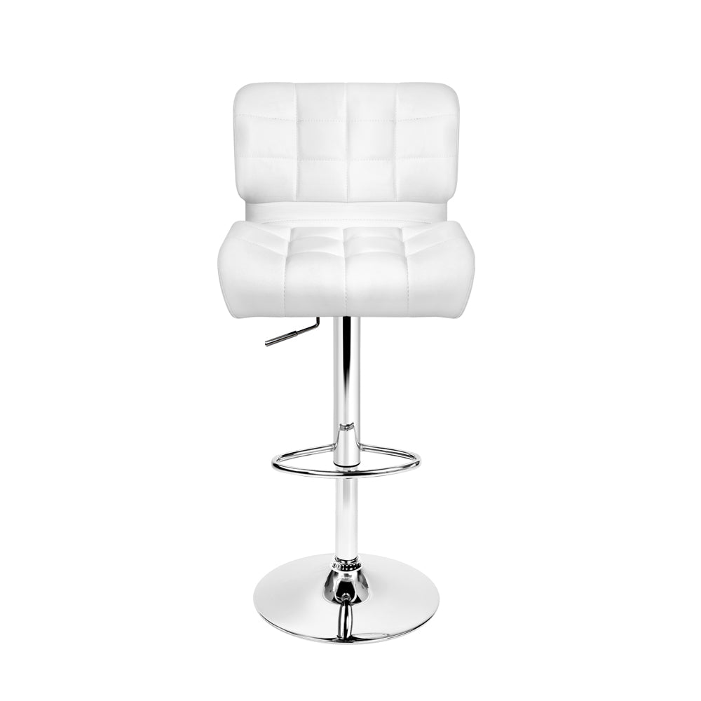 Byron Padded Bar Stool - White - Set of Two
