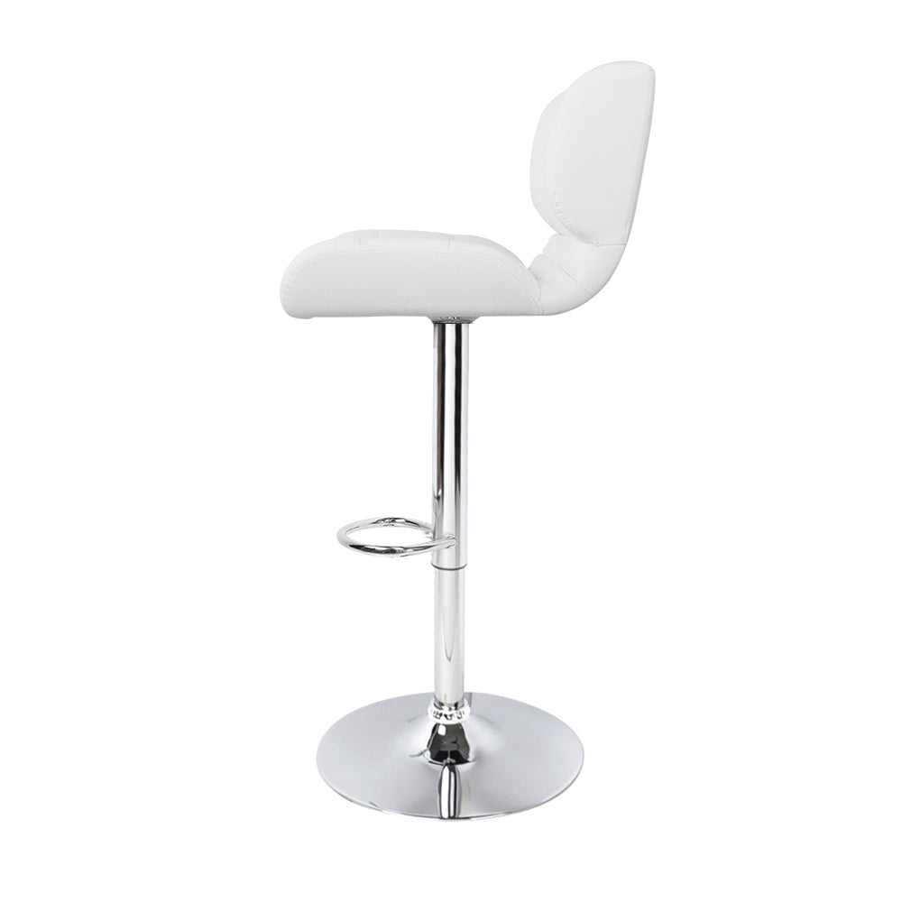Byron Padded Bar Stool - White - Set of Two