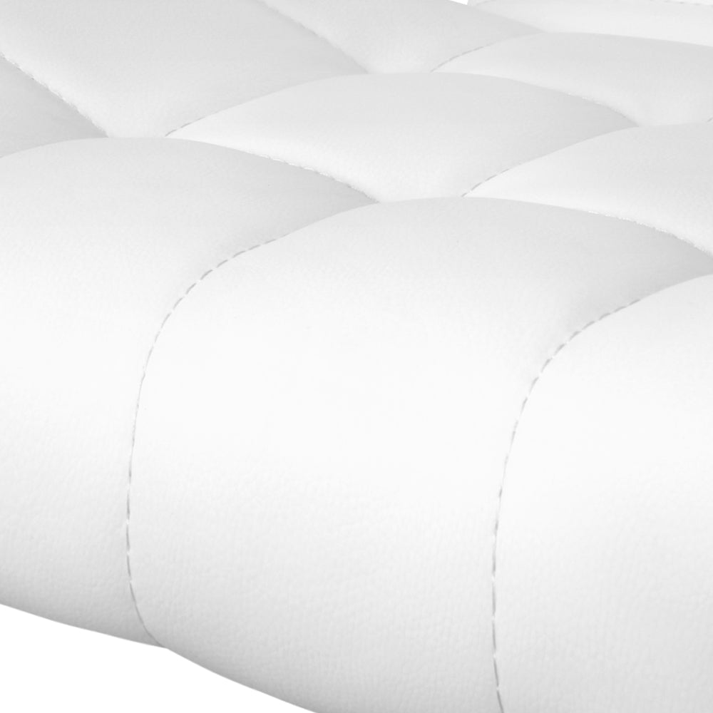 Byron Padded Bar Stool - White - Set of Two