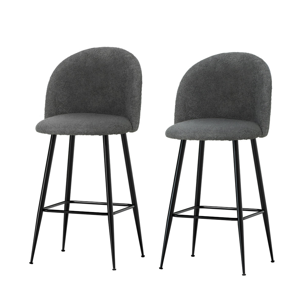 Sherpa Bar Stool - Charcoal - Set of Two – modern bar stool by Interior Ave