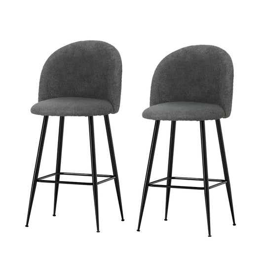 Sherpa Bar Stool - Charcoal - Set of Two – modern bar stool by Interior Ave