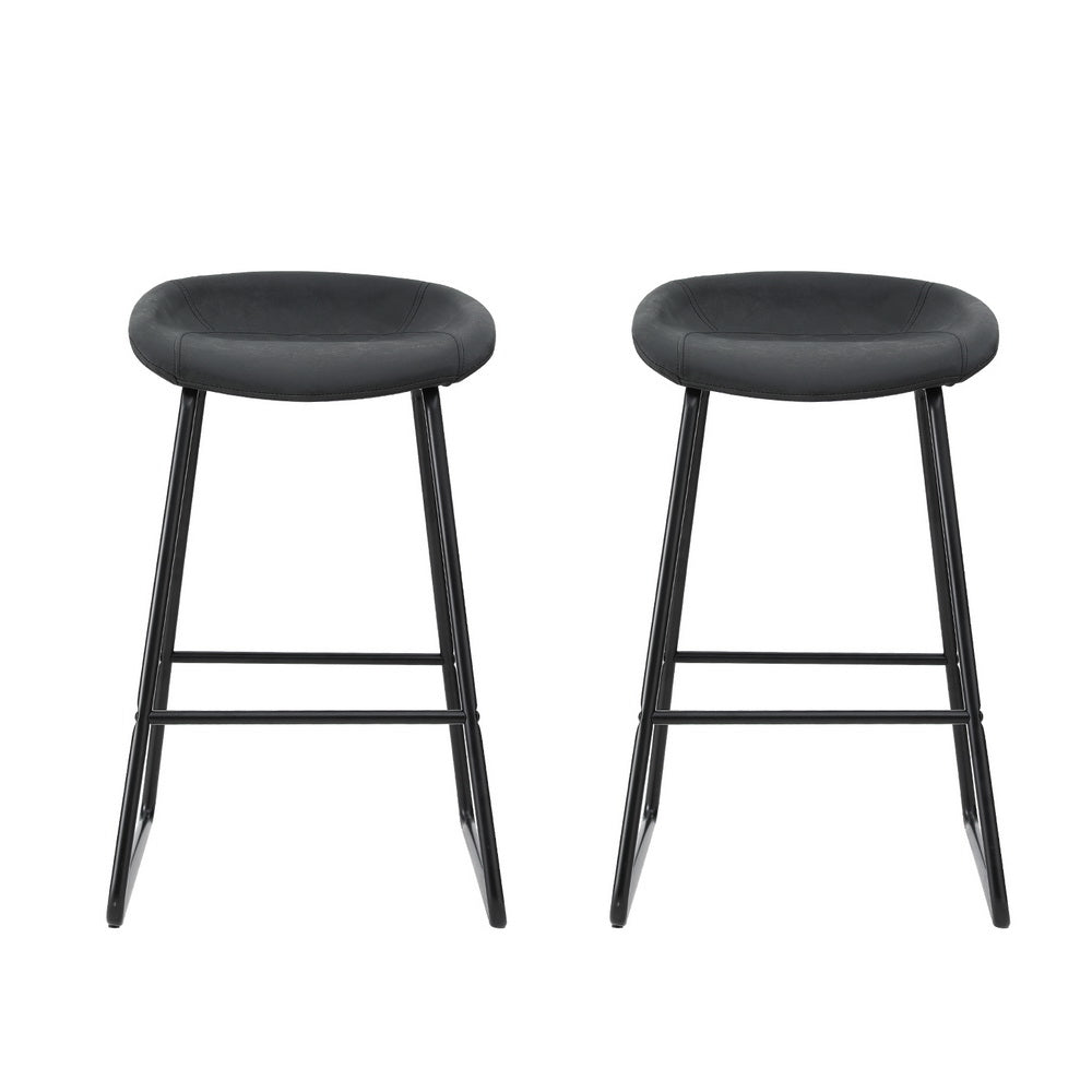 Zenith Bar Stool - Black - Set of Two – modern bar stool by Interior Ave