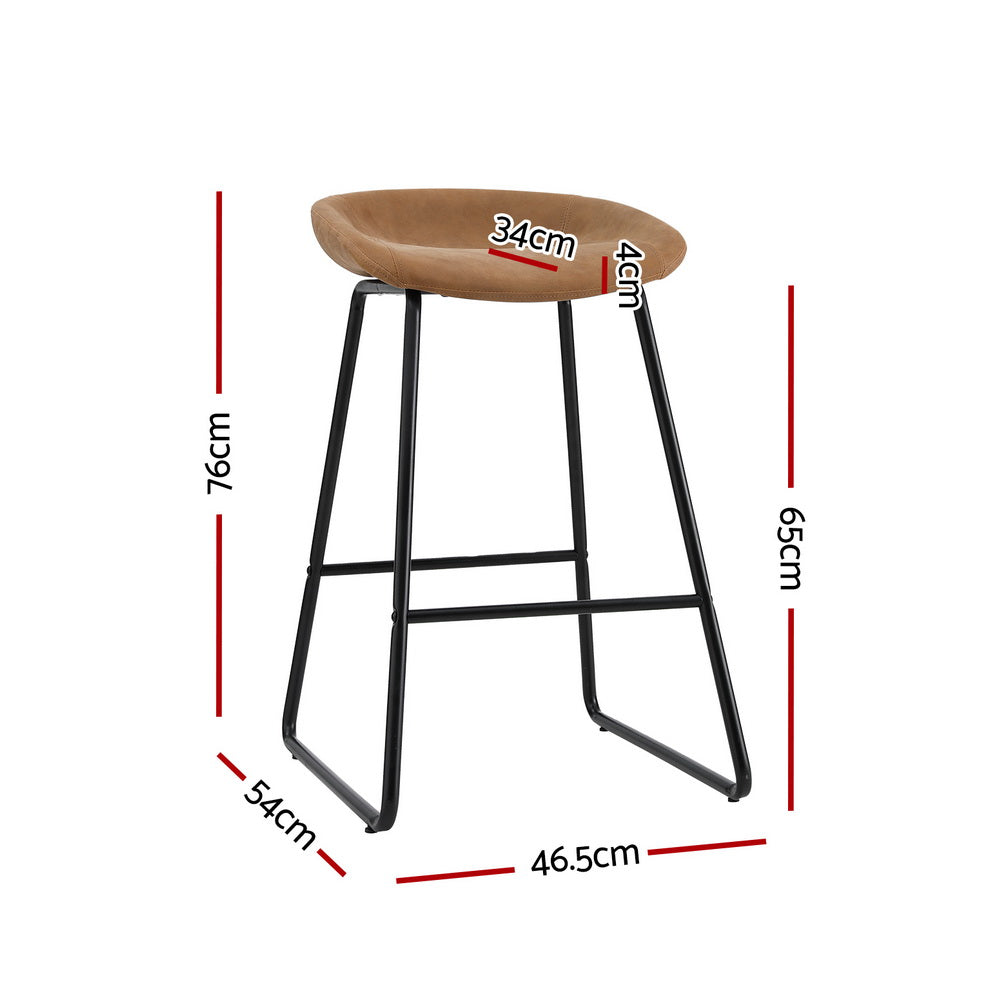 Zenith Bar Stool – Brown – Set of Two