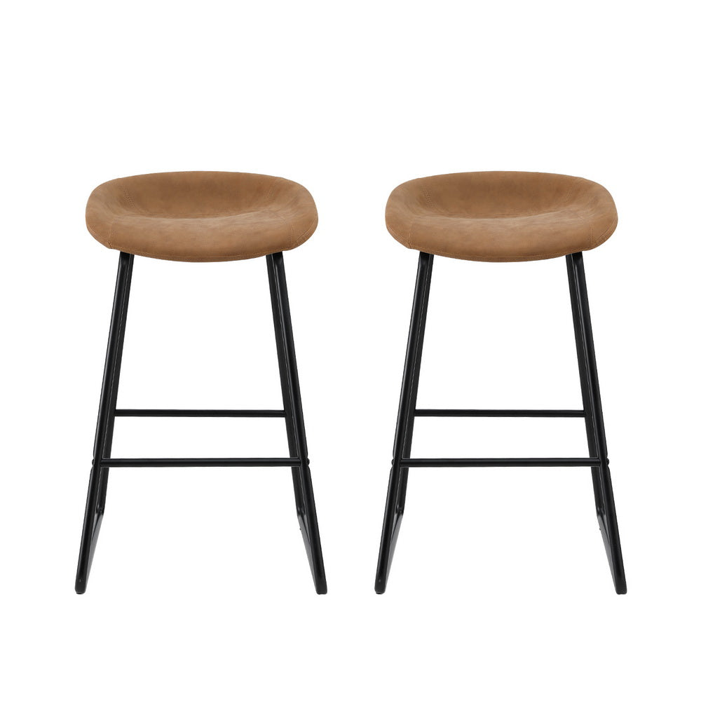 Zenith Bar Stool – Brown – Set of Two