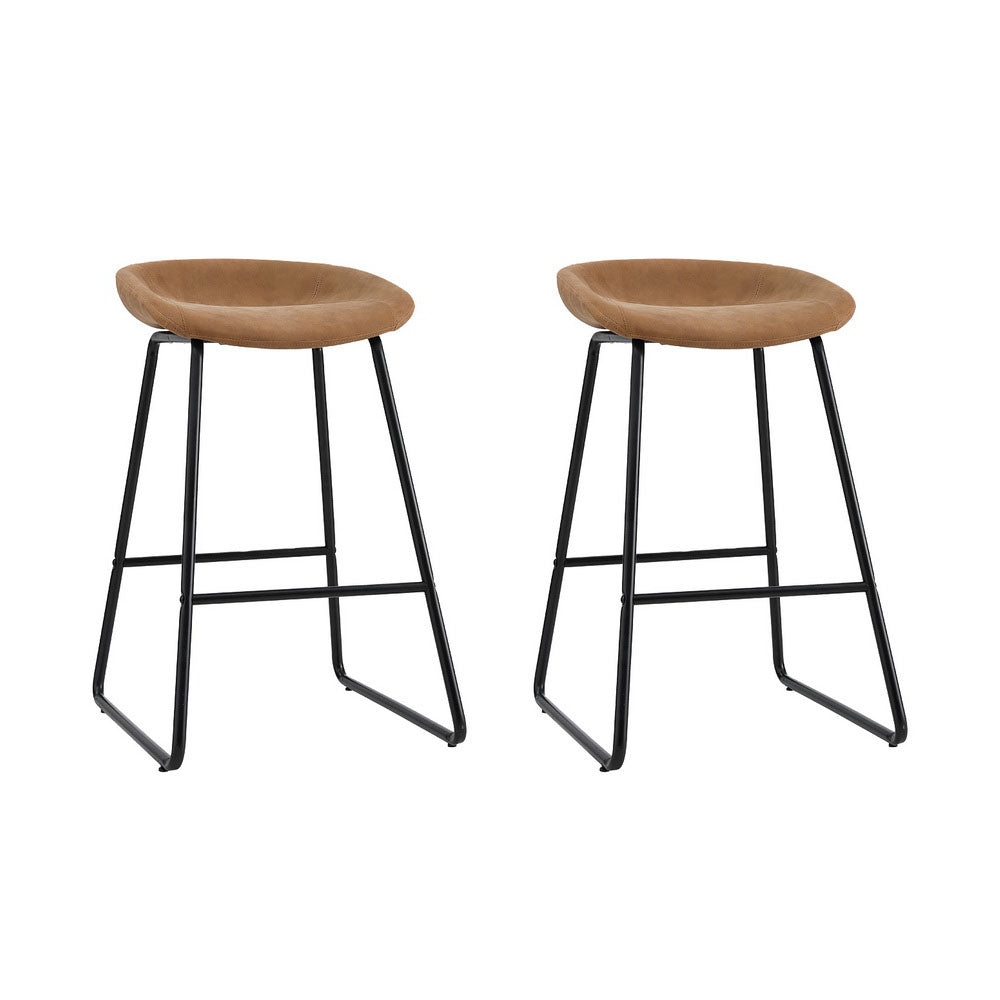 Zenith Bar Stool – Brown – Set of Two