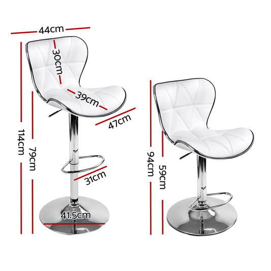 Cooper Bar Stool - White - Set of Two
