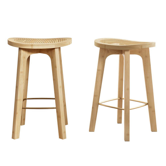 Viola Rattan Bar Stools - Set of Two – modern bar stool by Interior Ave