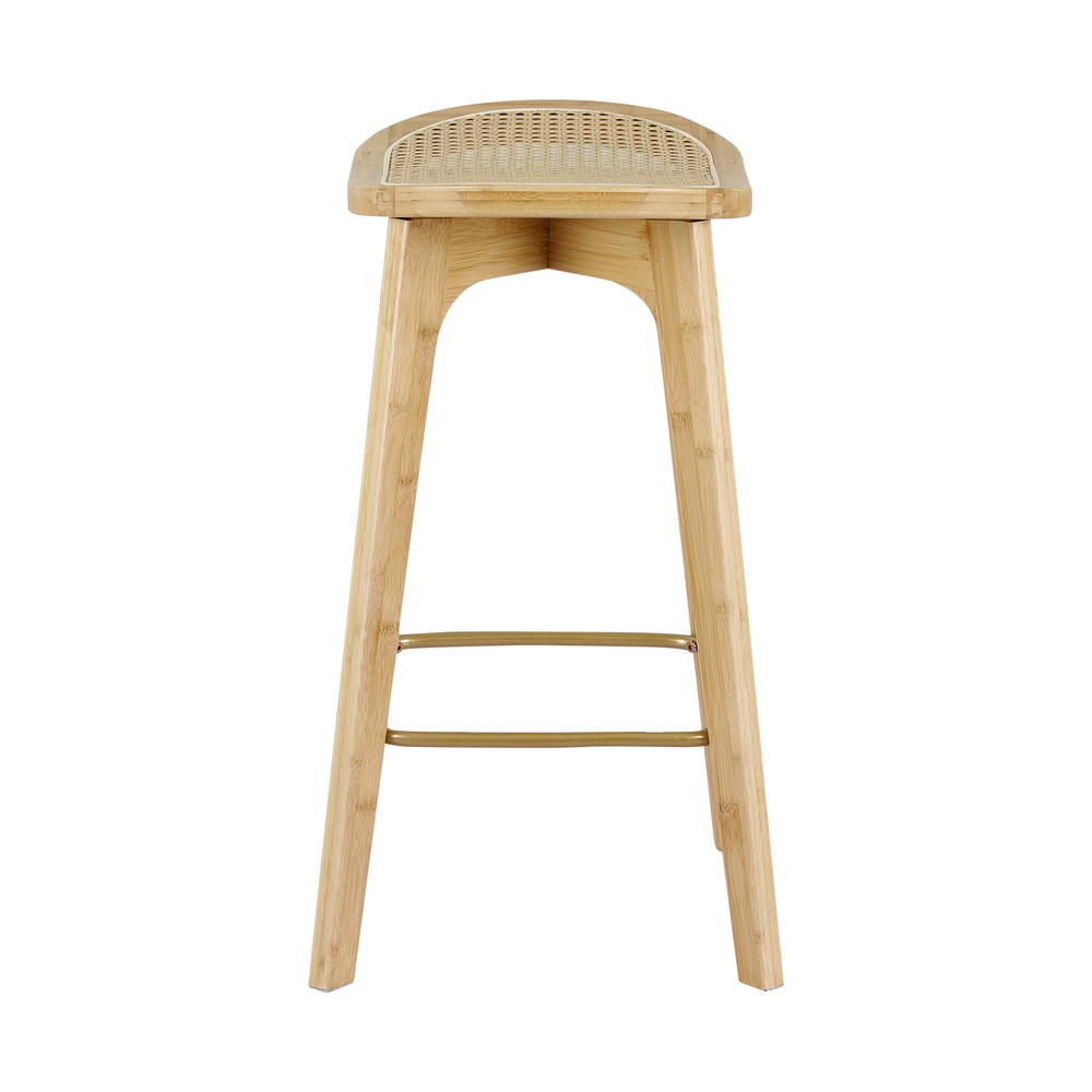 Viola Rattan Bar Stools - Set of Two