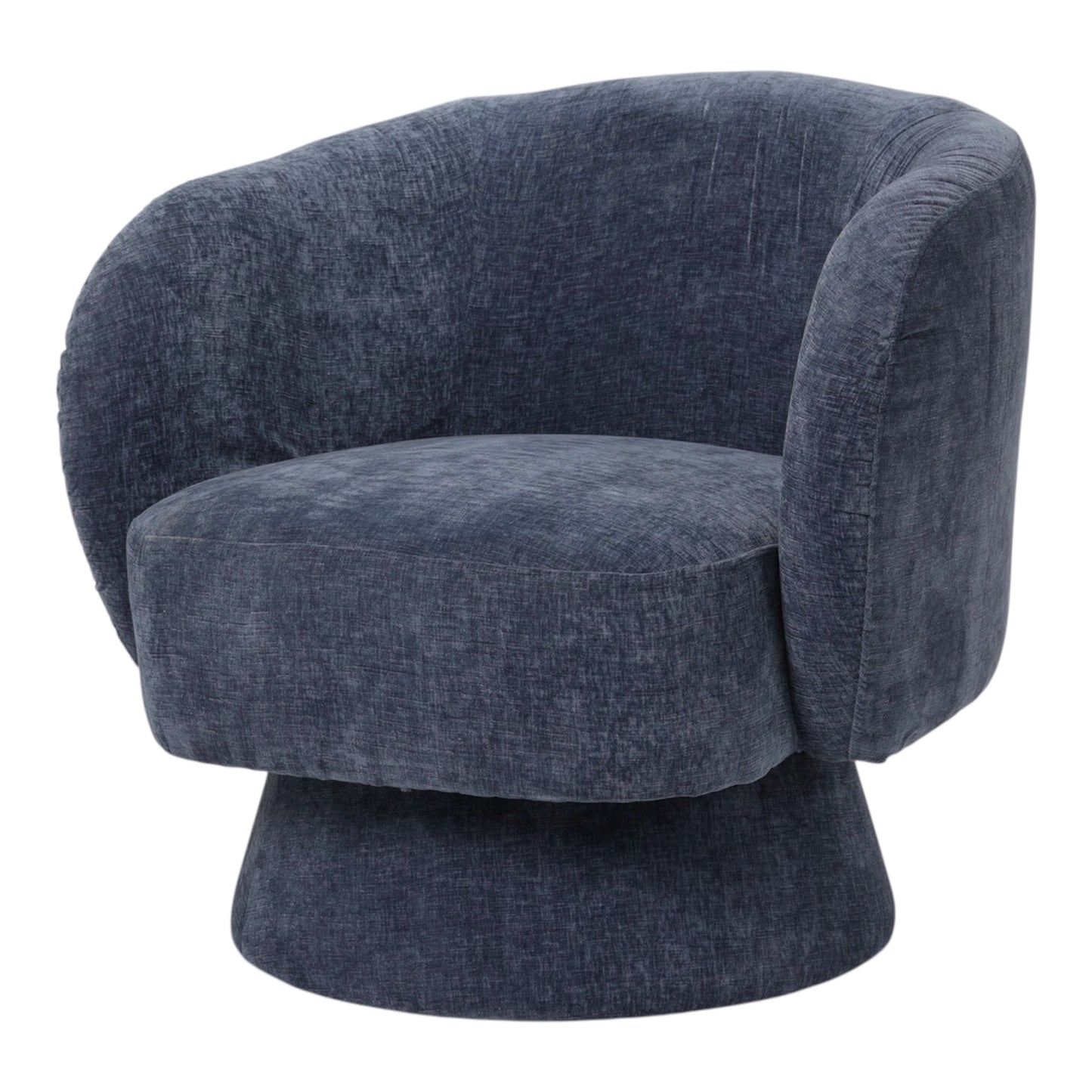Celene Swivel Armchair – Denim Chenille – modern armchair by Interior Ave