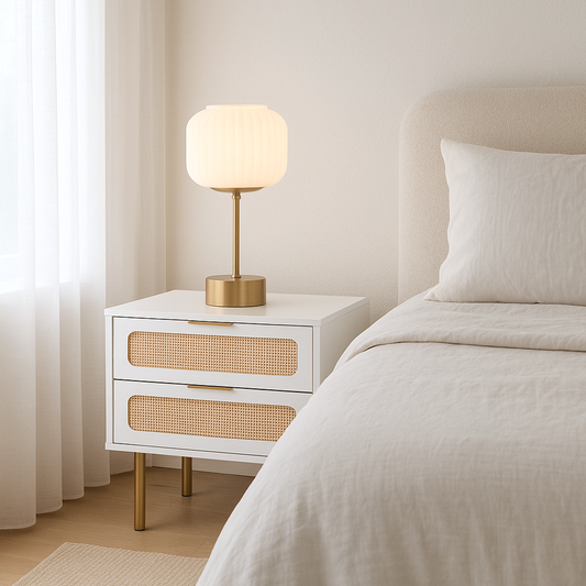 Verona Rattan Bedside Table 2 Drawers