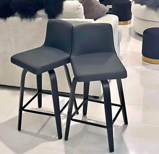 Troy Bar Stool - Black - Set of Two – modern bar stool by Interior Ave