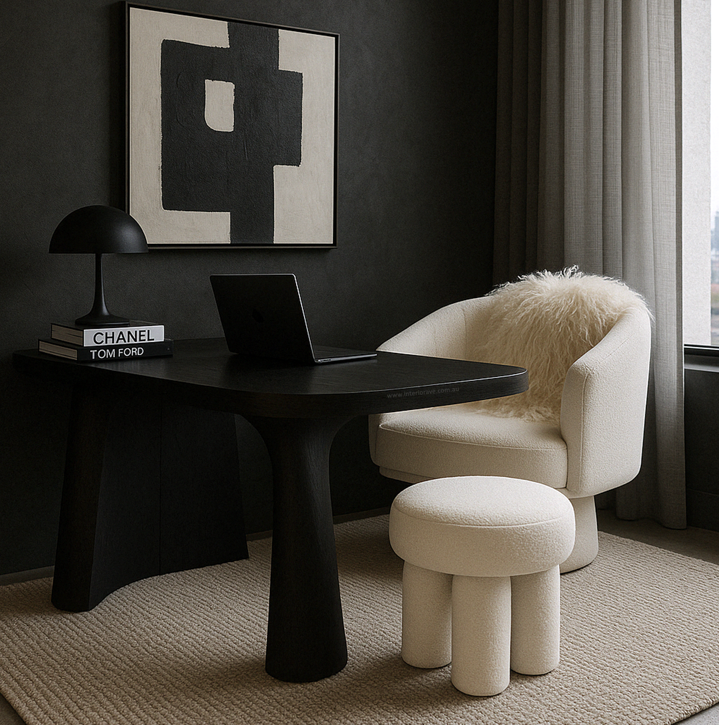 Celene Arm Chair – White – furniture piece by Interior Ave