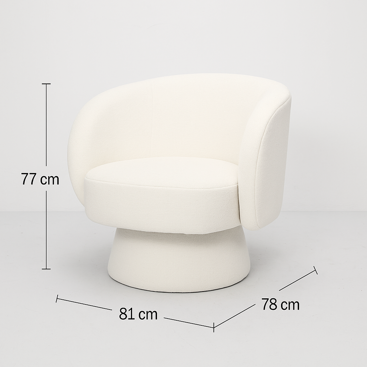 Celene Arm Chair – White – furniture piece by Interior Ave
