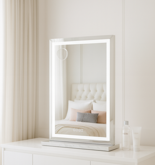 Crystal Tower Vanity Makeup Mirror - Bluetooth - XL – Designer mirror by Interior Ave