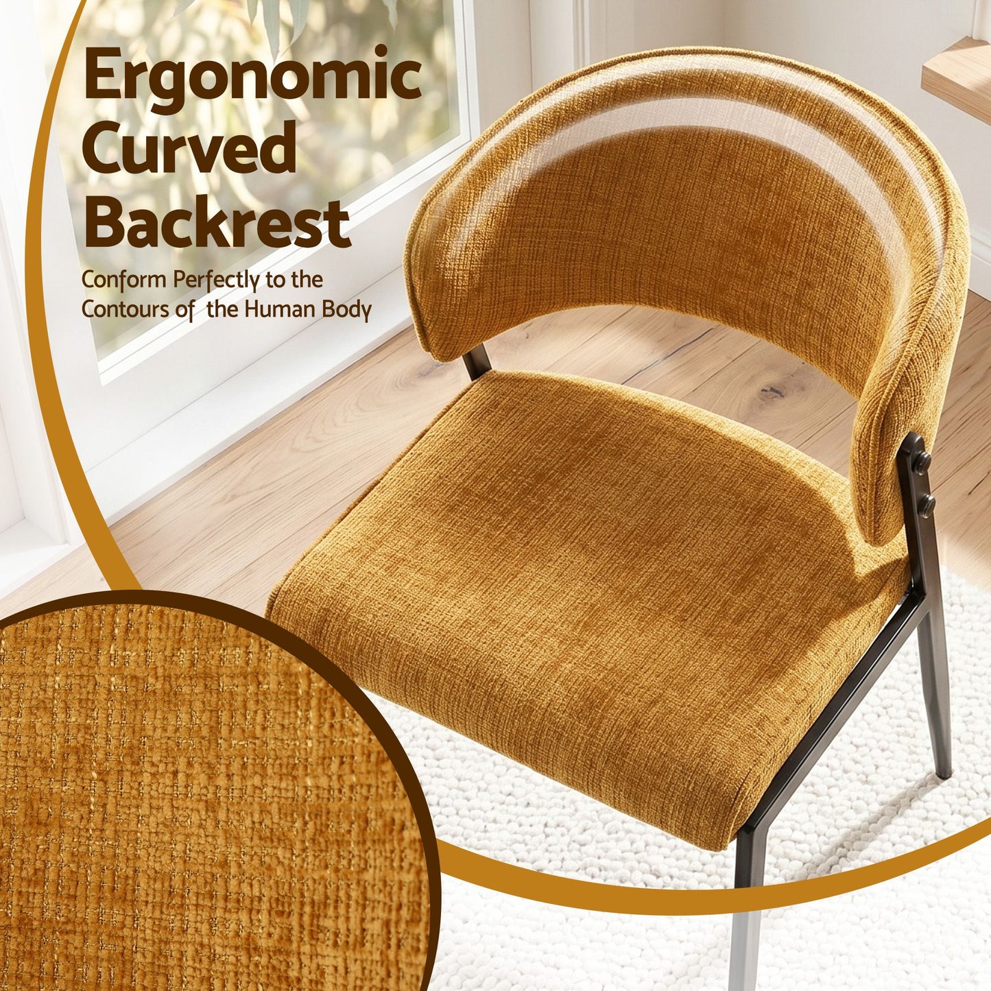 Harper saffron dining chair dimension diagram showing 52cm width, 59cm depth and 78cm height