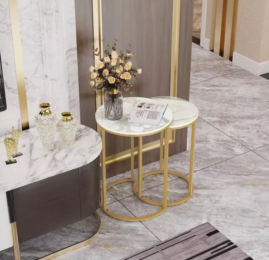 Diva Nested Side Table Set - Gold