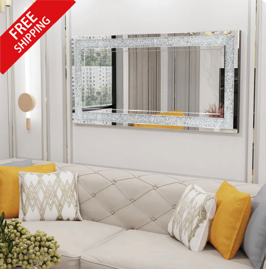 Diamond Crystal Decorative Mirror – Designer mirror by Interior Ave