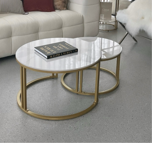 Premier Nested Coffee Table Set - Gold – premium furniture by Interior Ave