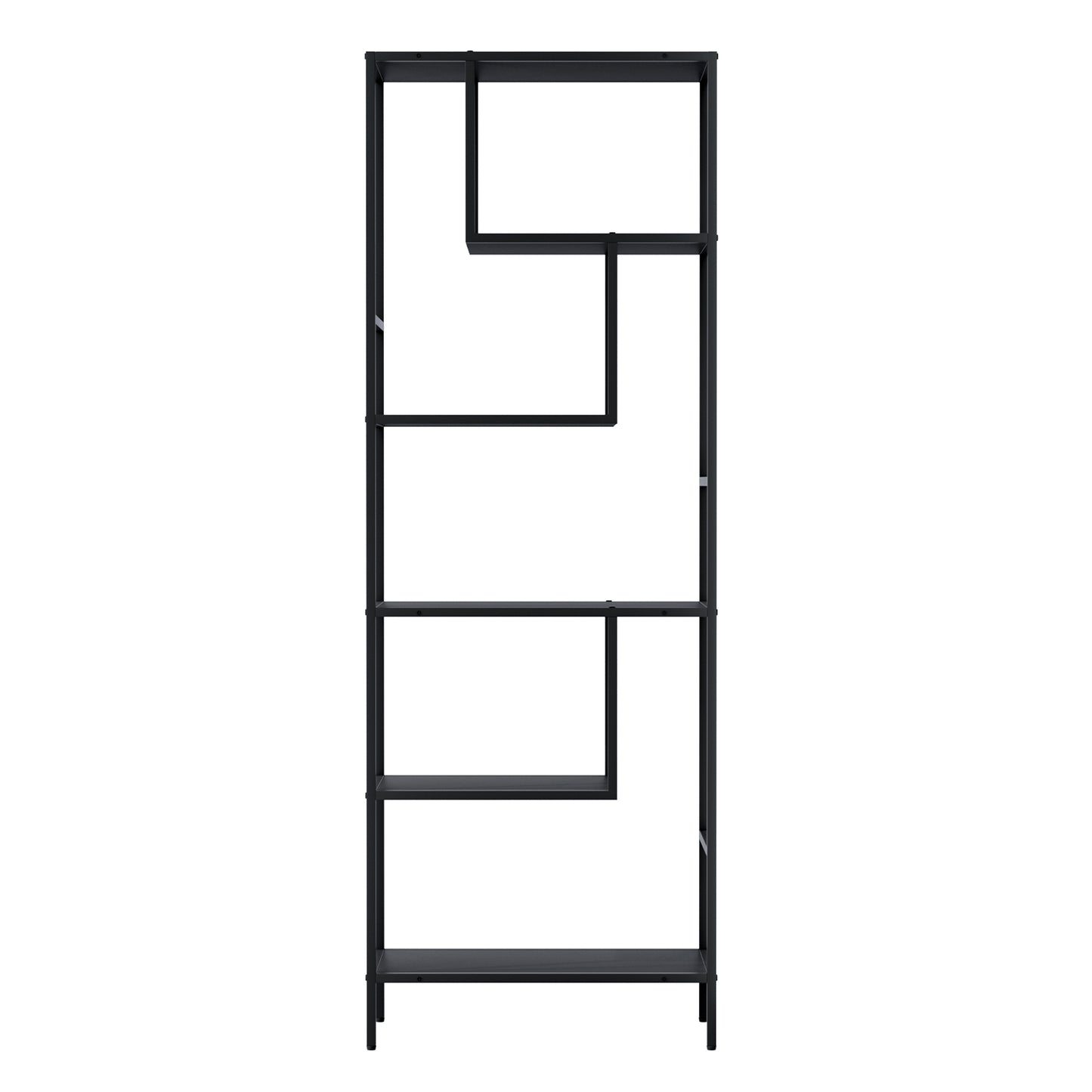 Hamley 5-Tier Bookshelf – Black Metal Frame