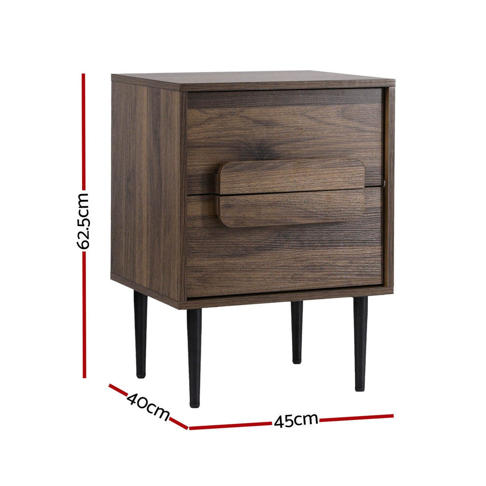 Henne Bedside Table - Walnut