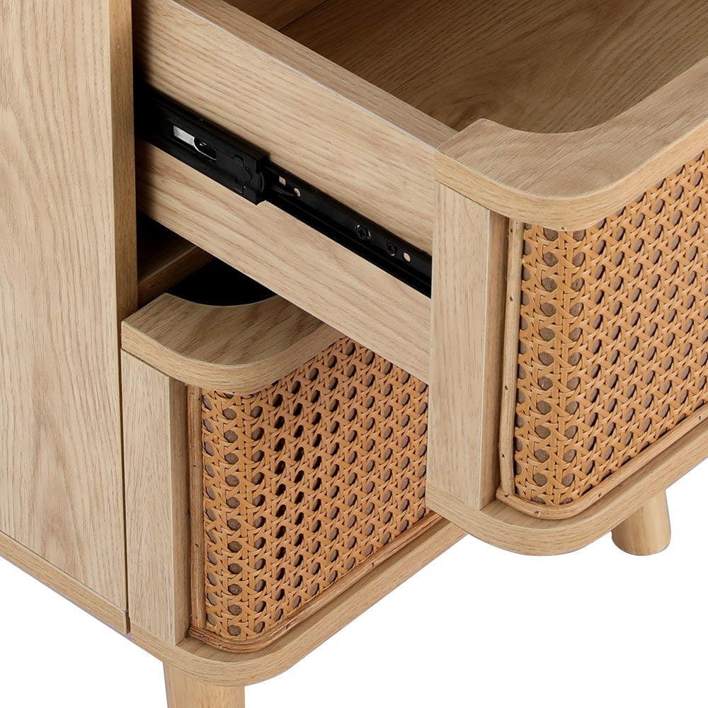 Nala Rattan Bedside - Oak