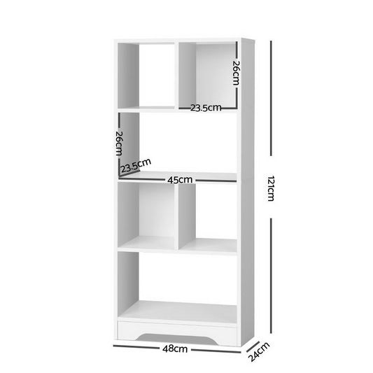 Aria 4 Tier Shelving Unit - White