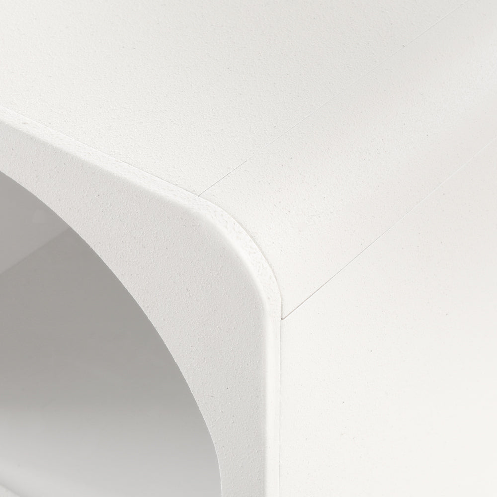 Melody Arched Bedside Table - White