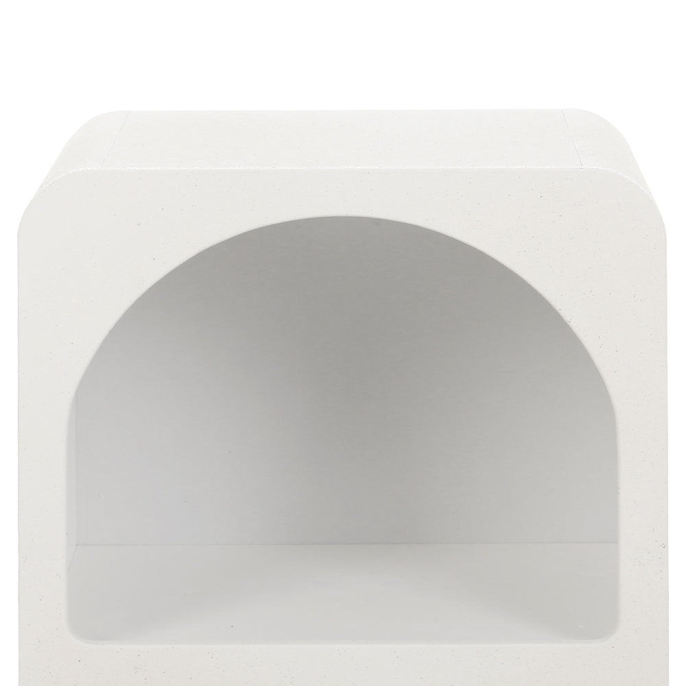 Melody Arched Bedside Table - White