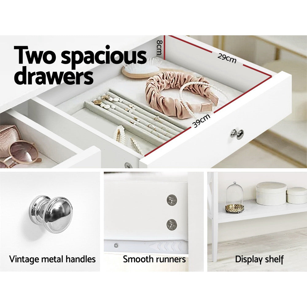 Sorrento Hamptons Long Island Console Table 2 Drawers