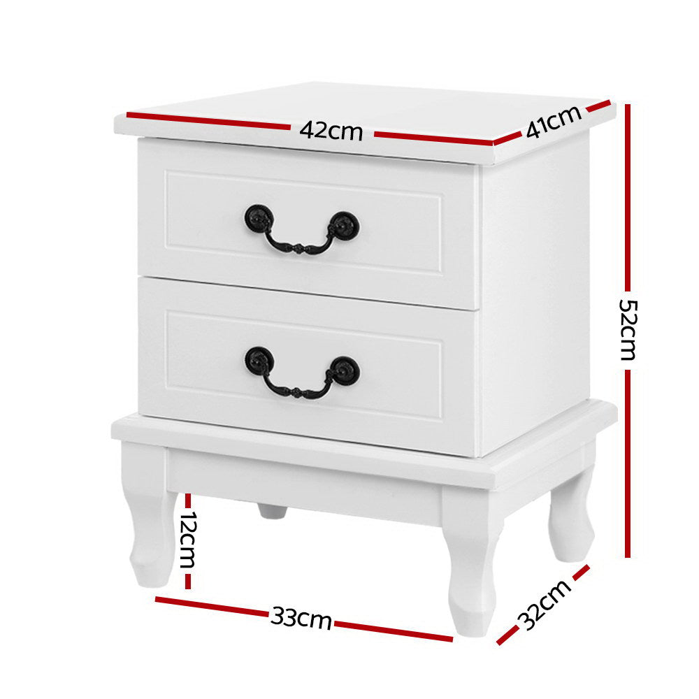 Opal Bedside Table - White