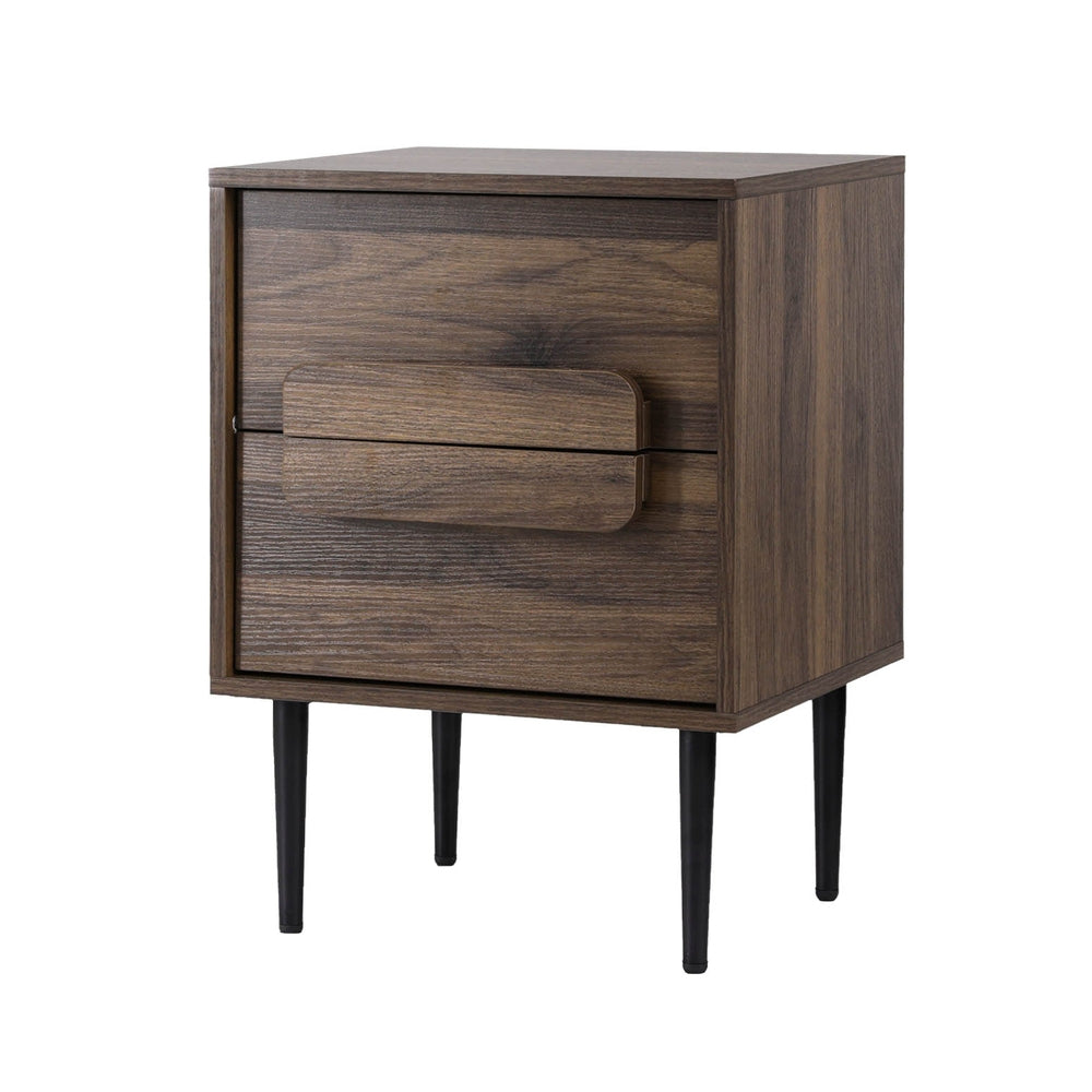 Henne Bedside Table - Walnut – premium furniture by Interior Ave