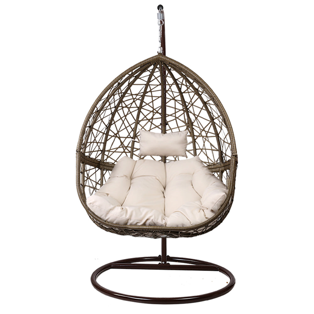 Egg Swing Chair Wicker Rattan - Latte