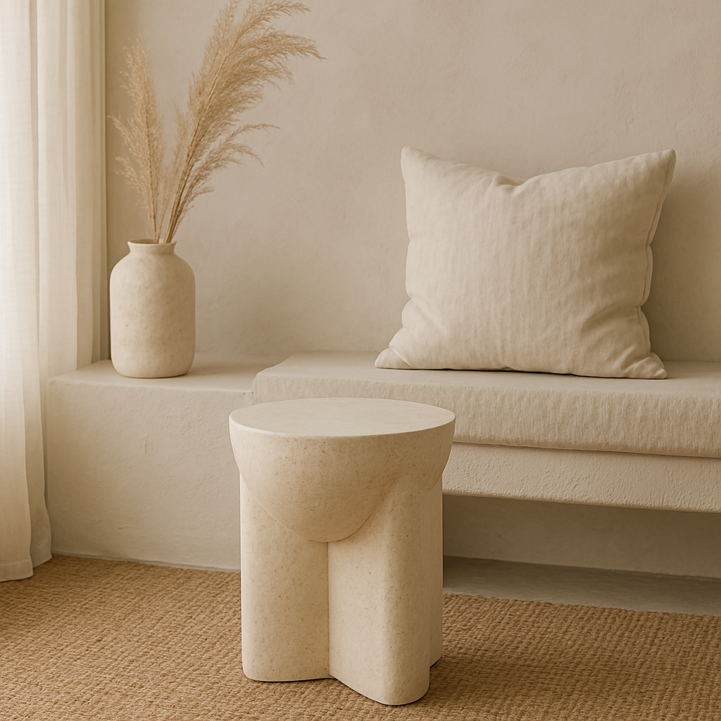 Zelda Stone Side Table - Sand – premium furniture by Interior Ave