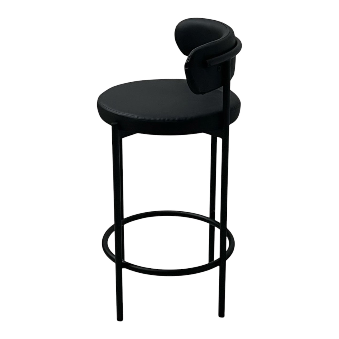 Onyx Round Bar Stool - Black