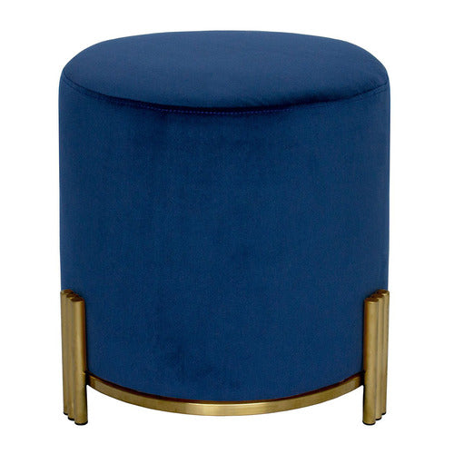 Apollo Velvet Ottoman - Blue – modern ottoman or footstool by Interior Ave