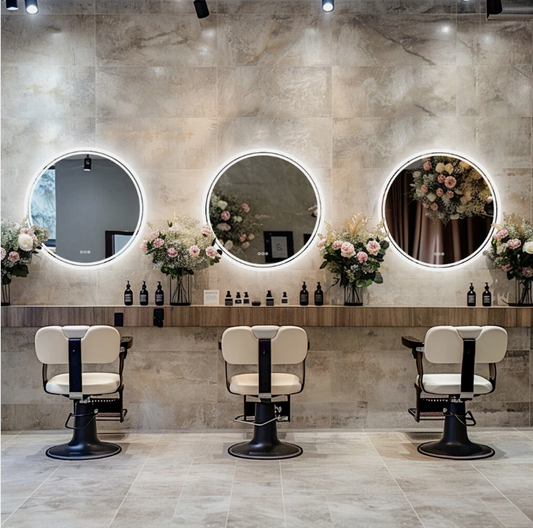 80cm Round Frameless LED Bathroom Mirror – LED illuminated bathroom mirror by Interior Ave