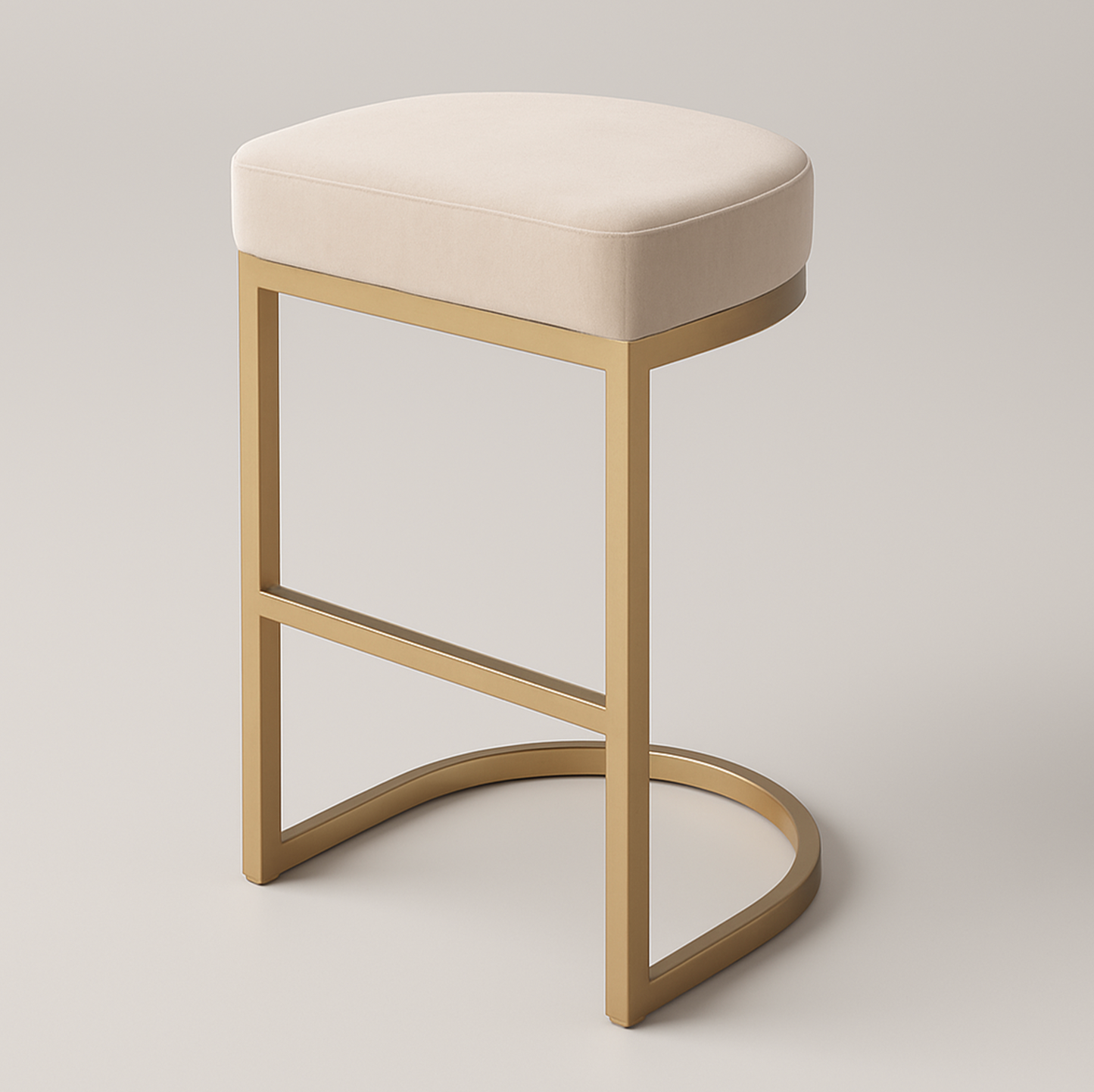 Royale Taupe Velvet Stool – furniture piece by Interior Ave